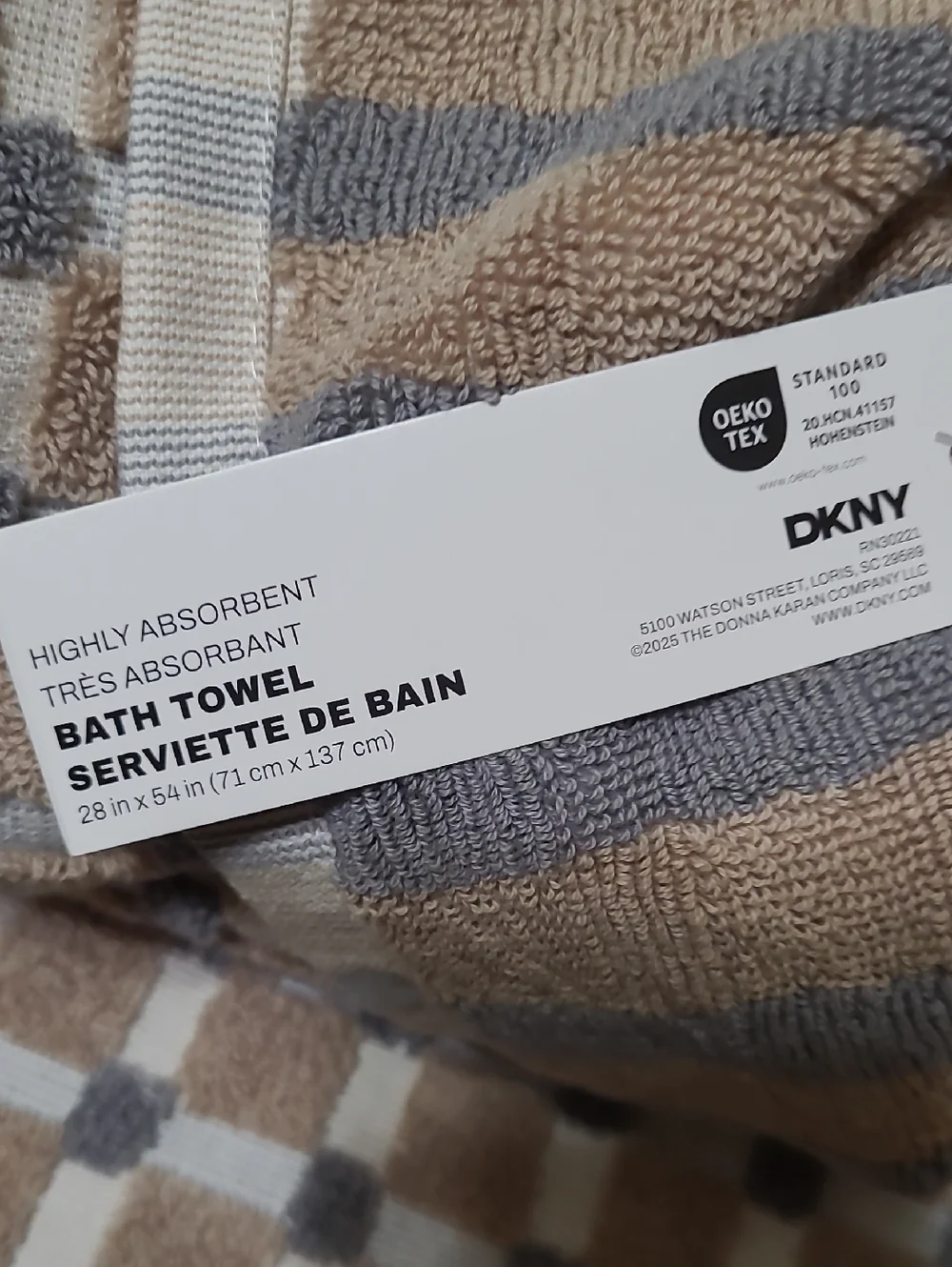 DKNY check Multi Doeskin Bath Towel Set